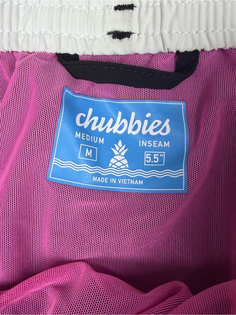 chubbies Swim Trunks Men’s Medium Black Lined Drawstring Beach 5.5” Inseam - Picture 6 of 12